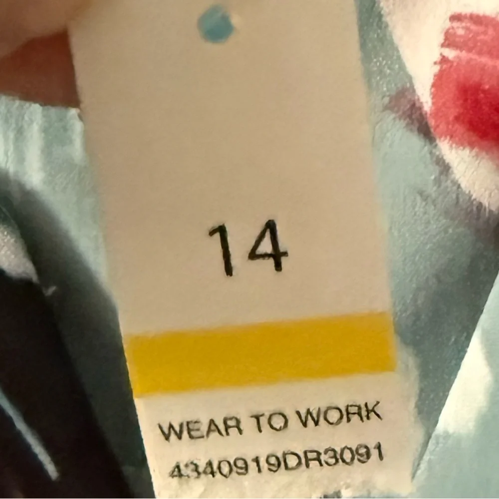 The Limited Light Blue Floral Midi Dress with Navy & White Accents - Picture 3 of 3